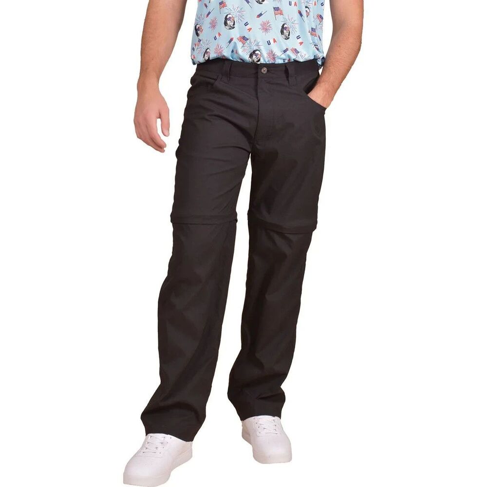 Canyon Creek Men's Charcoal Grey Stretch Woven Convertible Cargo Pants Size XL